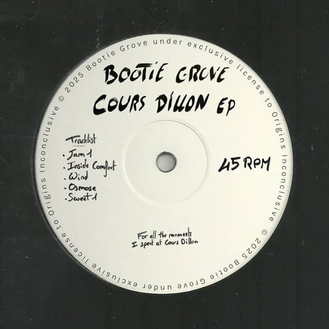 Bootie Grove — Cours Dillon EP